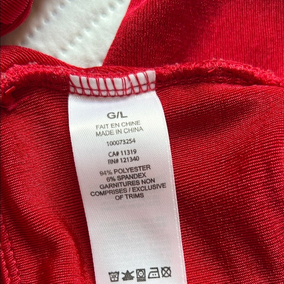 Women’s Elegant Red Halter Top. Summer vacation, tropical, cruise, stylish fun. - Picture 9 of 9